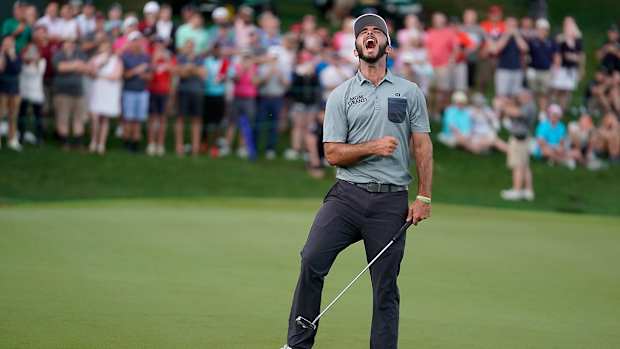 Max Homa wins the 2019 Wells Fargo Championship.